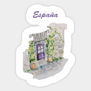 Spanish Lavender Doorway & Lemon Trees Sticker